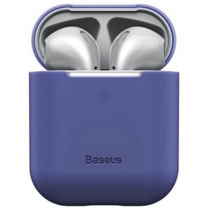 Чехол силиконовый для Apple Airpods Baseus WIAPPOD-BZ05 (синий)
